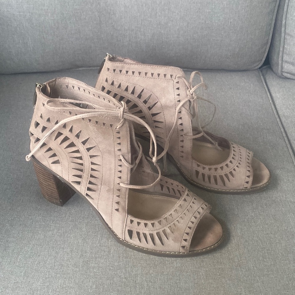 Vince Camuto Neutral Suede Bootie